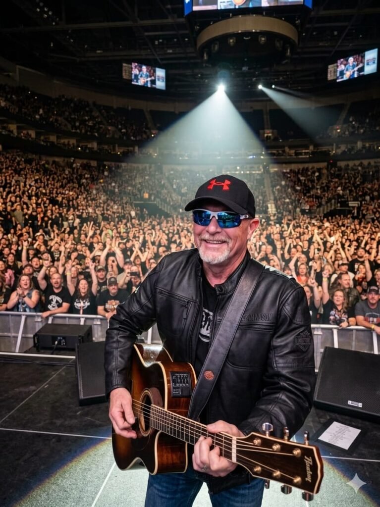 Kevin A Wiles playing to an arena crowd
